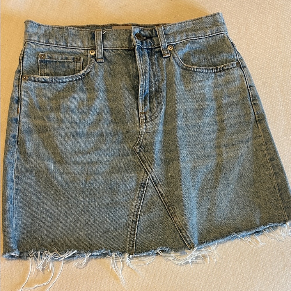 Everlane Light Blue Denim Mini Skirt